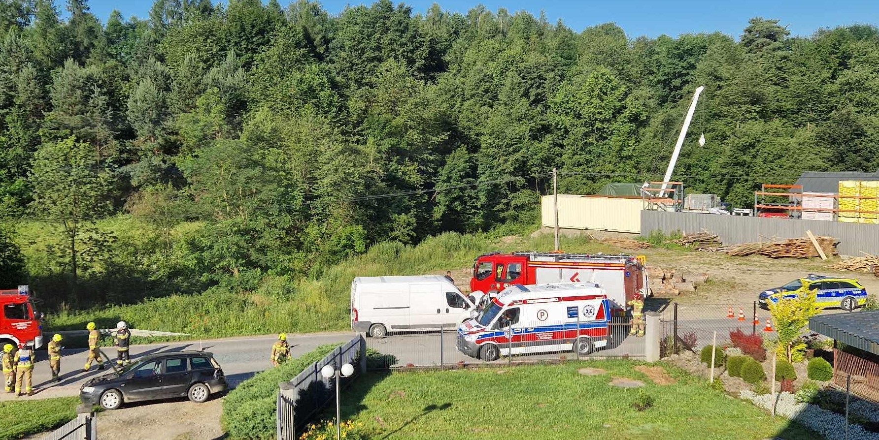 Męcina. Zderzenie samochodów