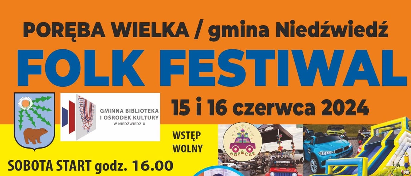 Folk Festiwal zawita do Poręby Wielkiej