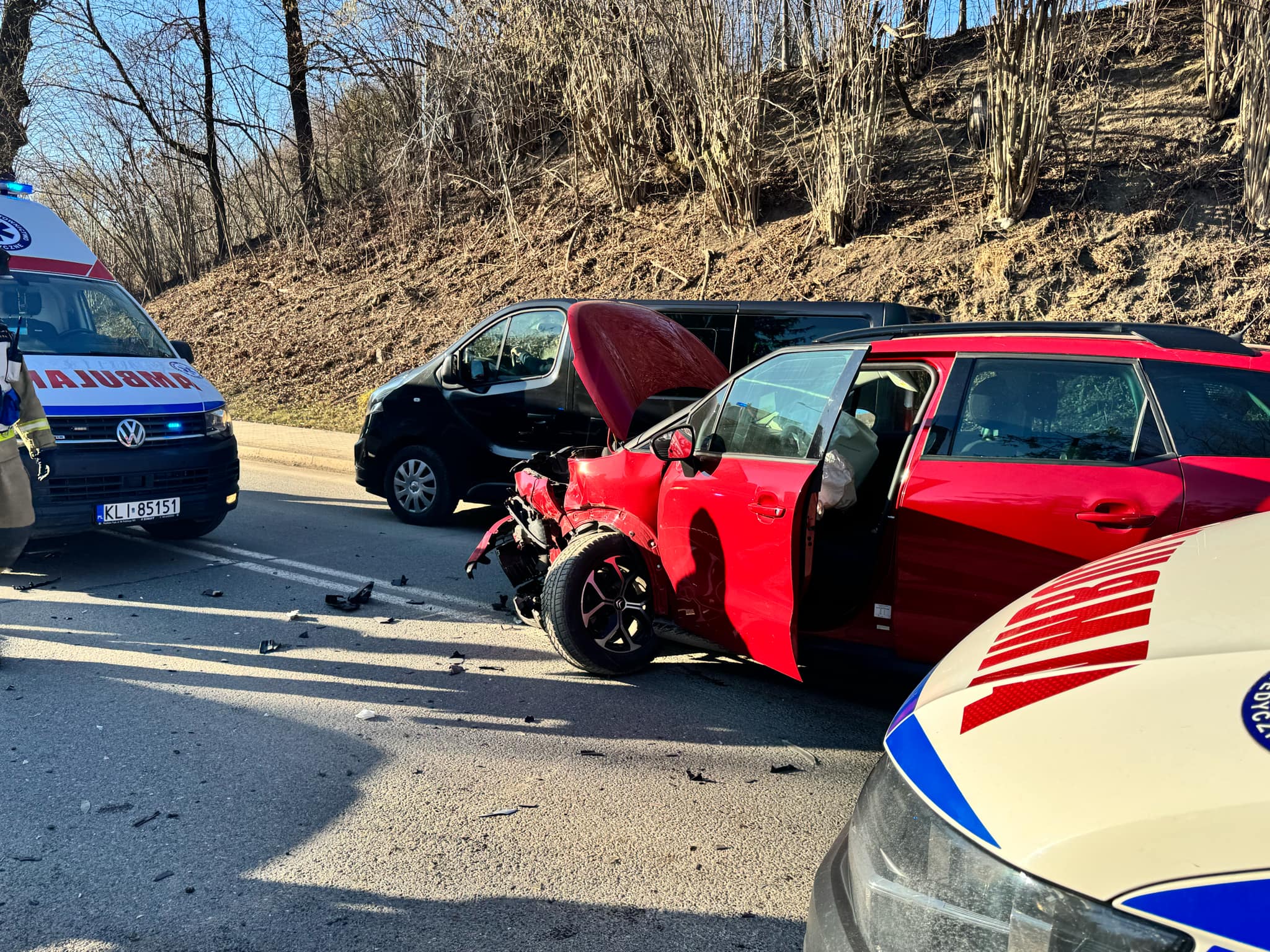 Limanowa. Zderzenie dwóch samochodów