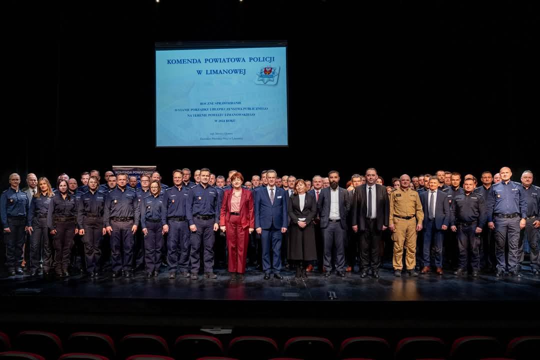 Odprawa roczna limanowskich policjantów