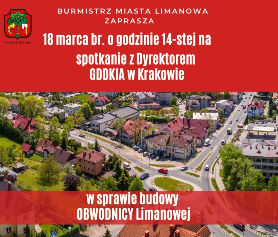 Spotkanie dotyczące budowy obwodnicy Limanowej 18 marca