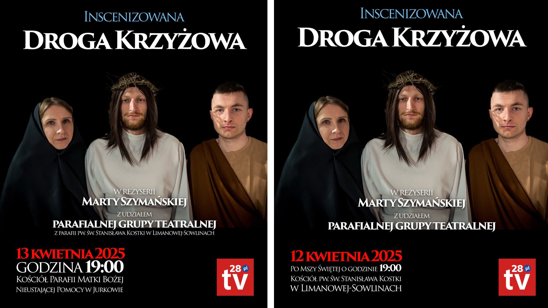 Zaproszenie. „Inscenizowana Droga Krzyżowa” w Limanowej – Sowlinach i Jurkowie