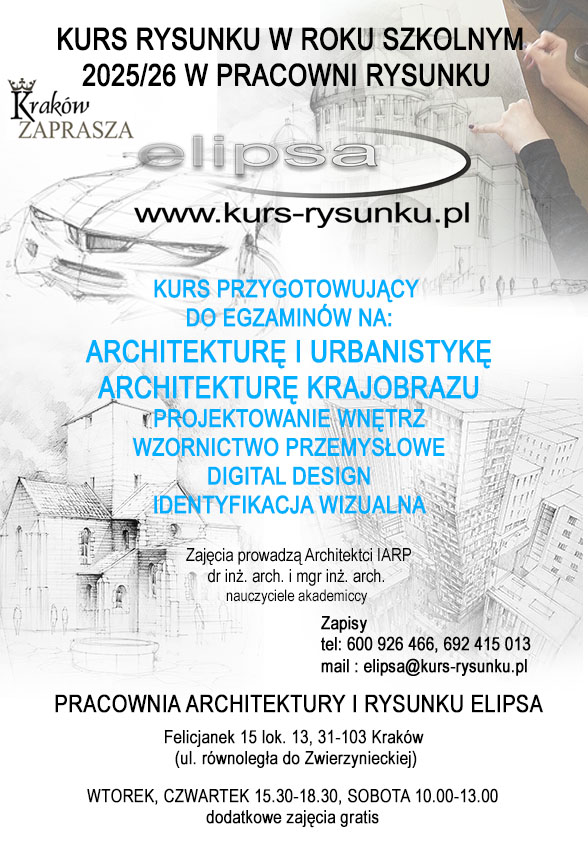 Kurs Rysunku Architektura zapisy na rok szkolny 2025/2026