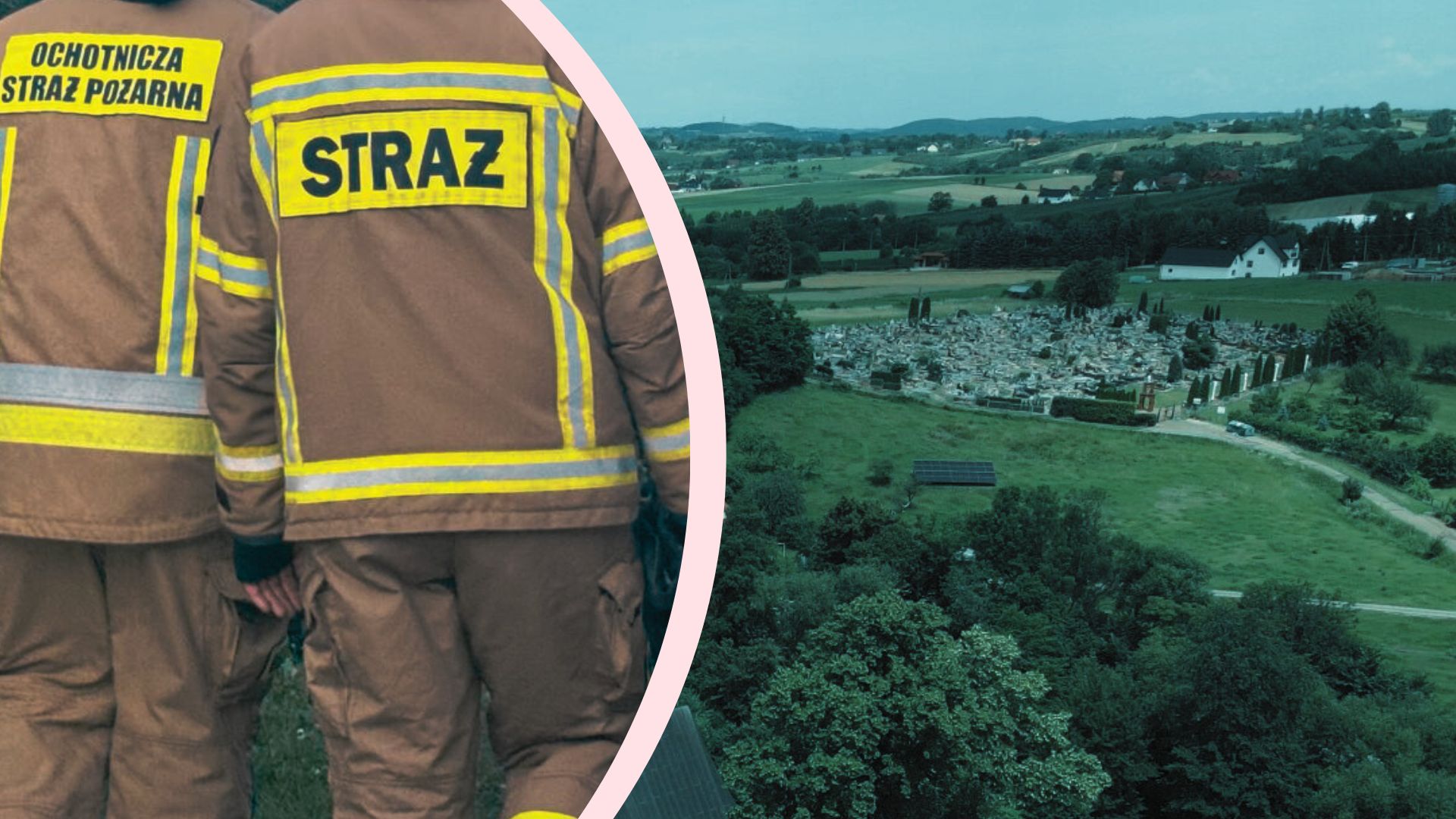 Skrzydlna. Nocna akcja strażaków. W pobliżu cmentarza znaleziono ciało mężczyzny