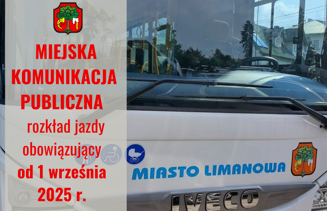 Od 1 września obowiązuje nowy rozkład jazdy komunikacji miejskiej w Limanowej