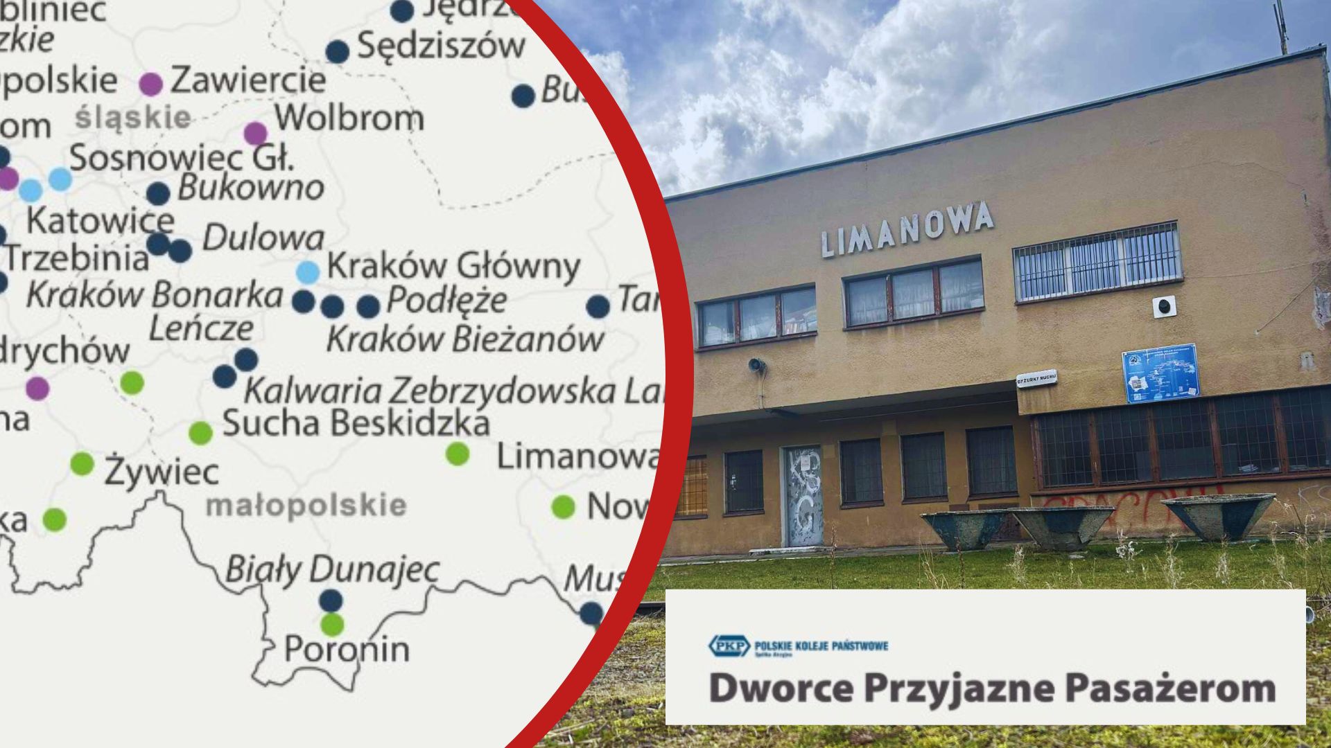 Dworzec kolejowy w Limanowej objęty programem „Dworce Przyjazne Pasażerom”
