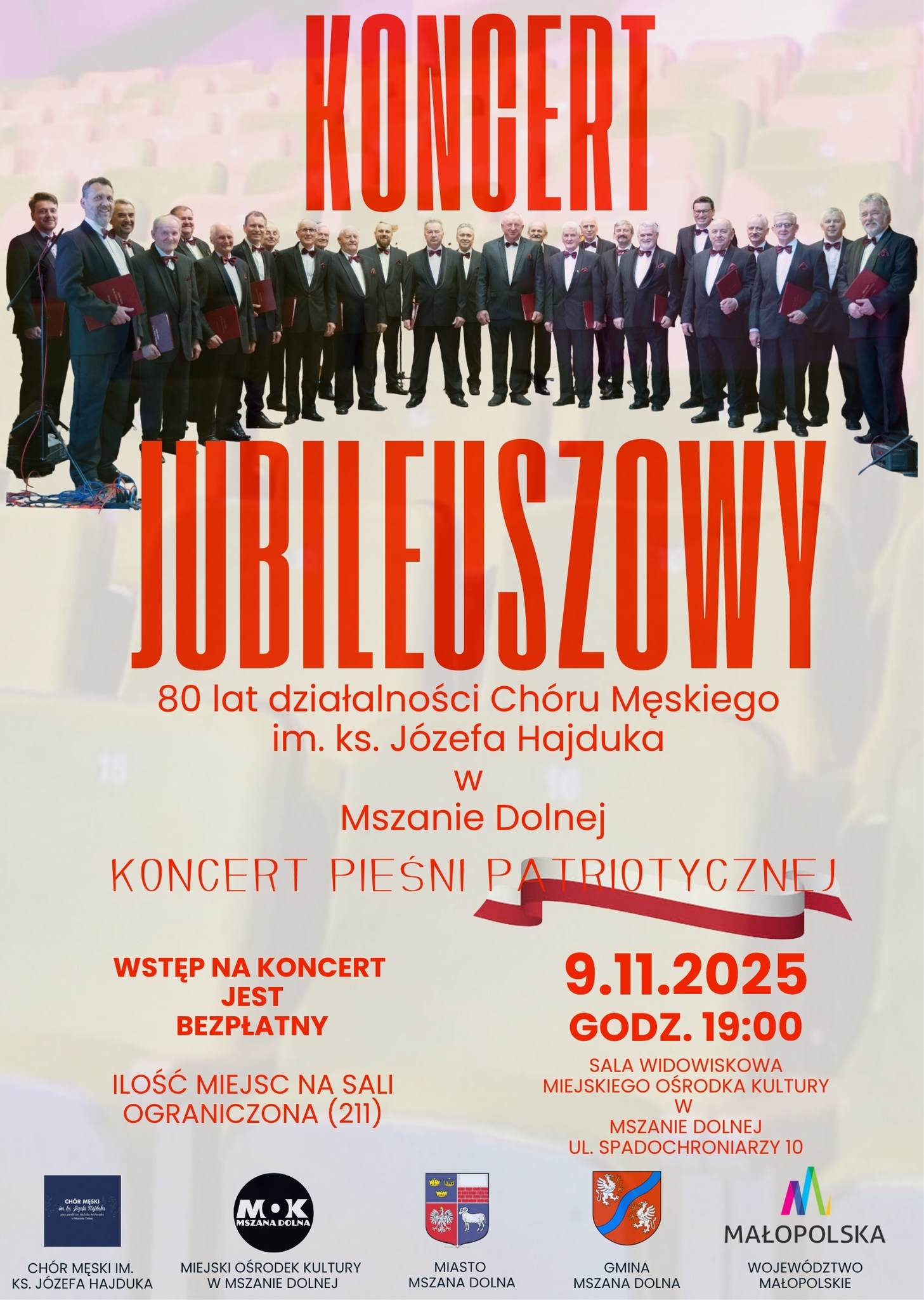 Koncertem pieśni patriotycznej Chór Męski uczci swój jubileusz