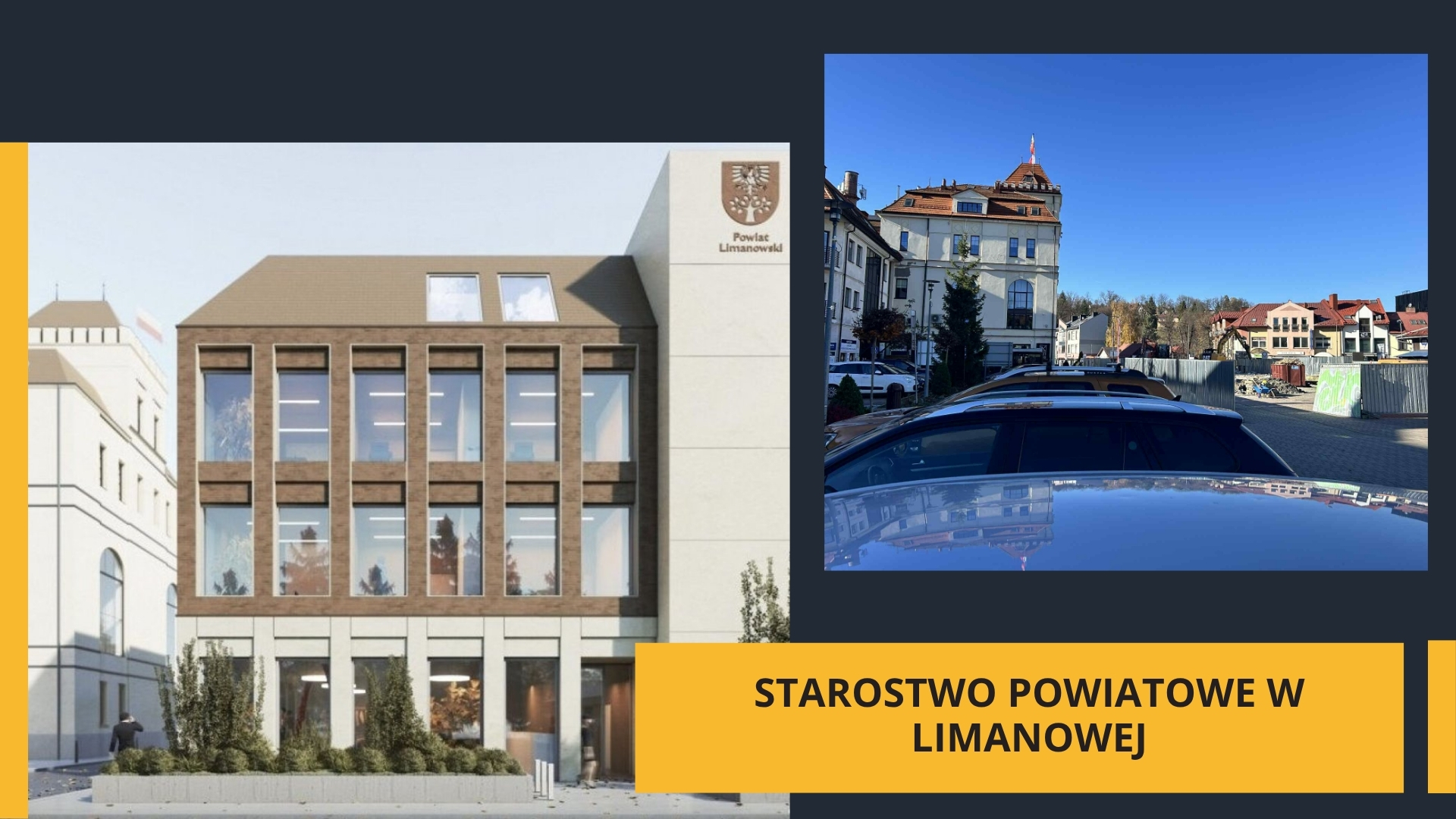 To jest już plac budowy. Rozpoczęła się rozbudowa siedziby starostwa w Limanowej