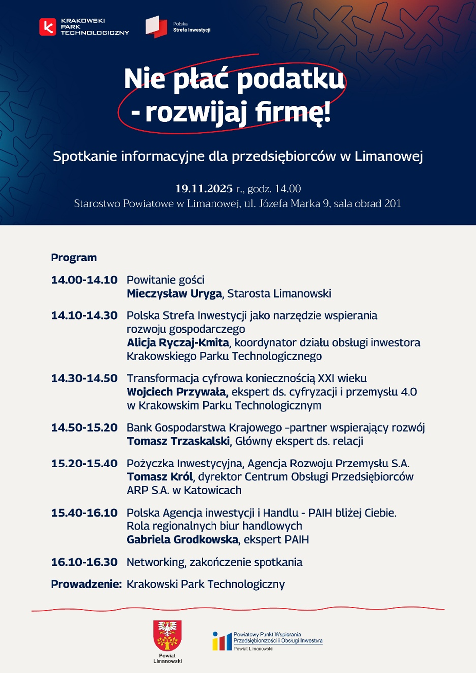 Nie płać podatku – rozwijaj firmę! Spotkanie i zaproszenie dla przedsiębiorców