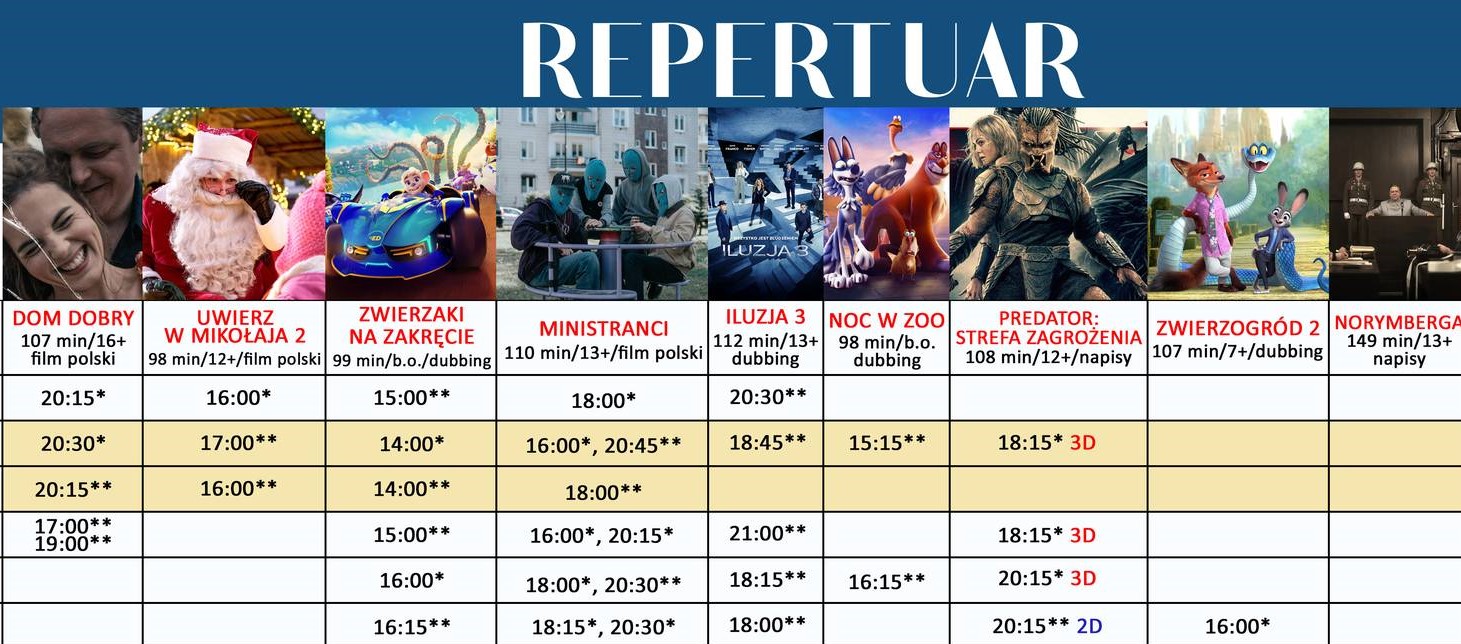 Repertuar kina „Klaps” do 4 grudnia