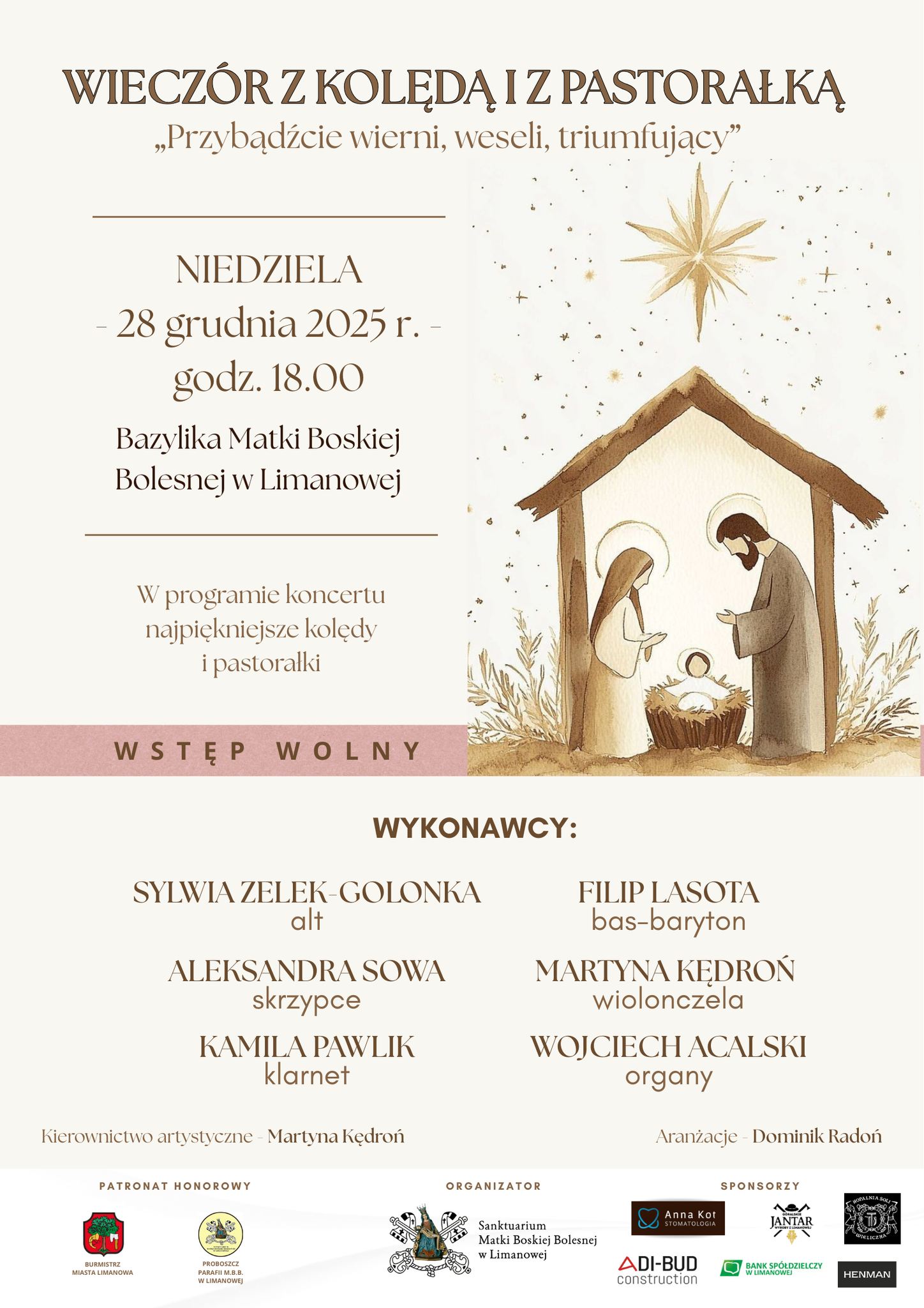 „Przybądźcie wierni, weseli, triumfujący” – koncert w limanowskiej Bazylice