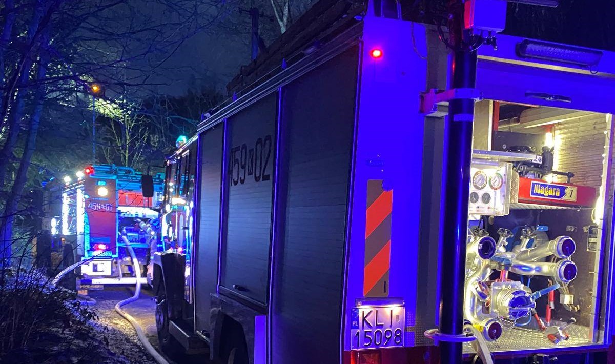 Kamienica. Pożar budynku gospodarczego