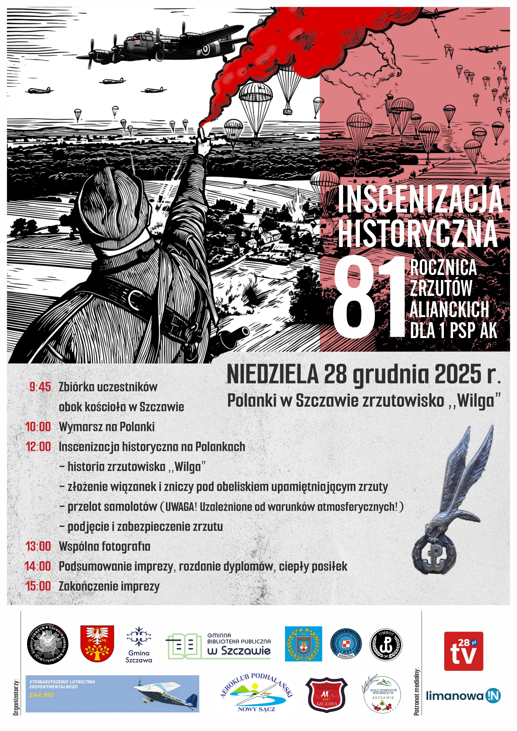 Spotkajmy się na „Wildze”! Zaproszenie na inscenizację historyczną z okazji rocznicy zrzutów alianckich