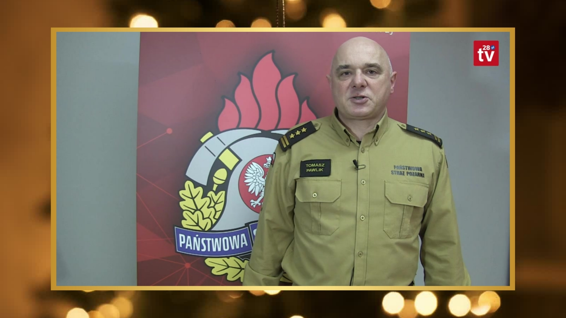 Komendant PSP w Limanowej bryg. Tomasz Pawlik składa wszystkim Świąteczne Życzenia Bożonarodzeniowe