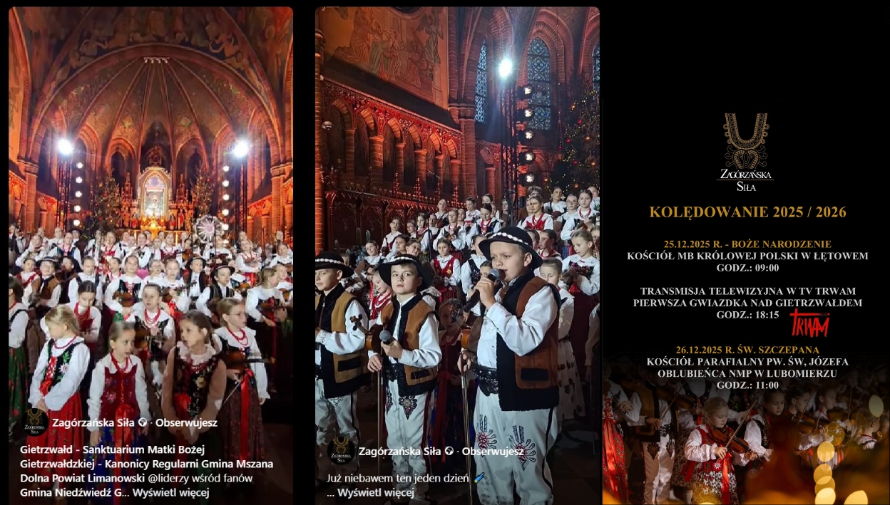 Zagórzańska Siła kolęduje i koncertuje w regionie i telewizji