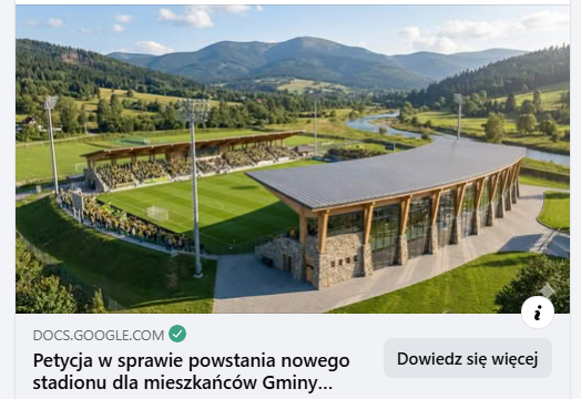 Petycja w sprawie budowy nowego boiska sportowego w gminie Niedźwiedź
