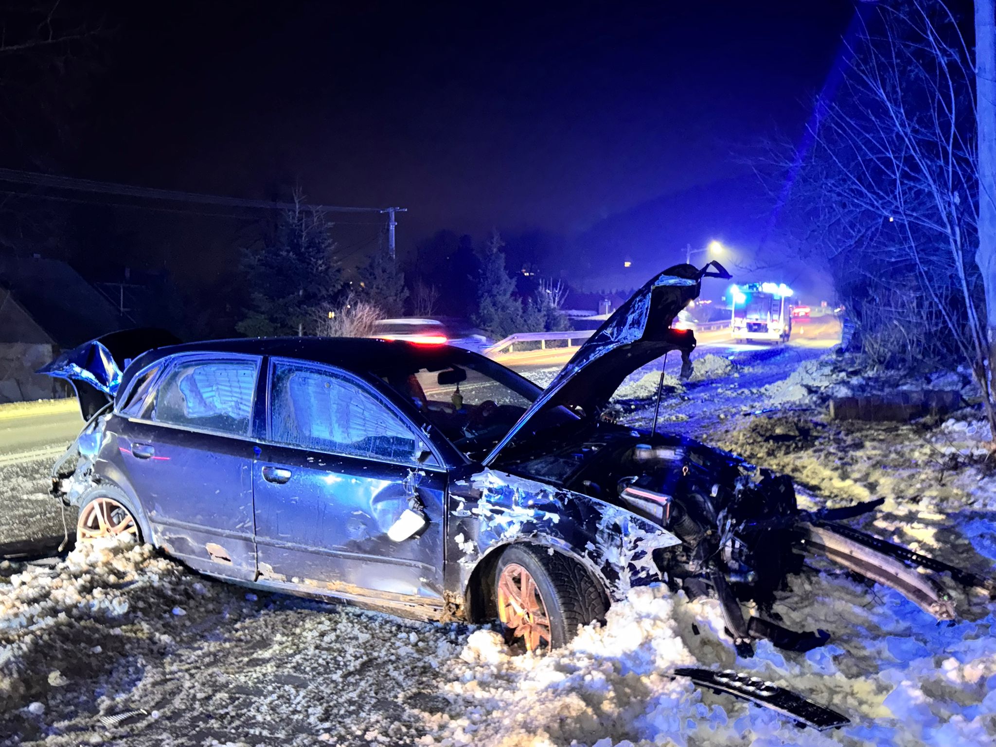 Mordarka. Stracił panowanie nad pojazdem, kierujący oddalił się z miejsca zdarzenia