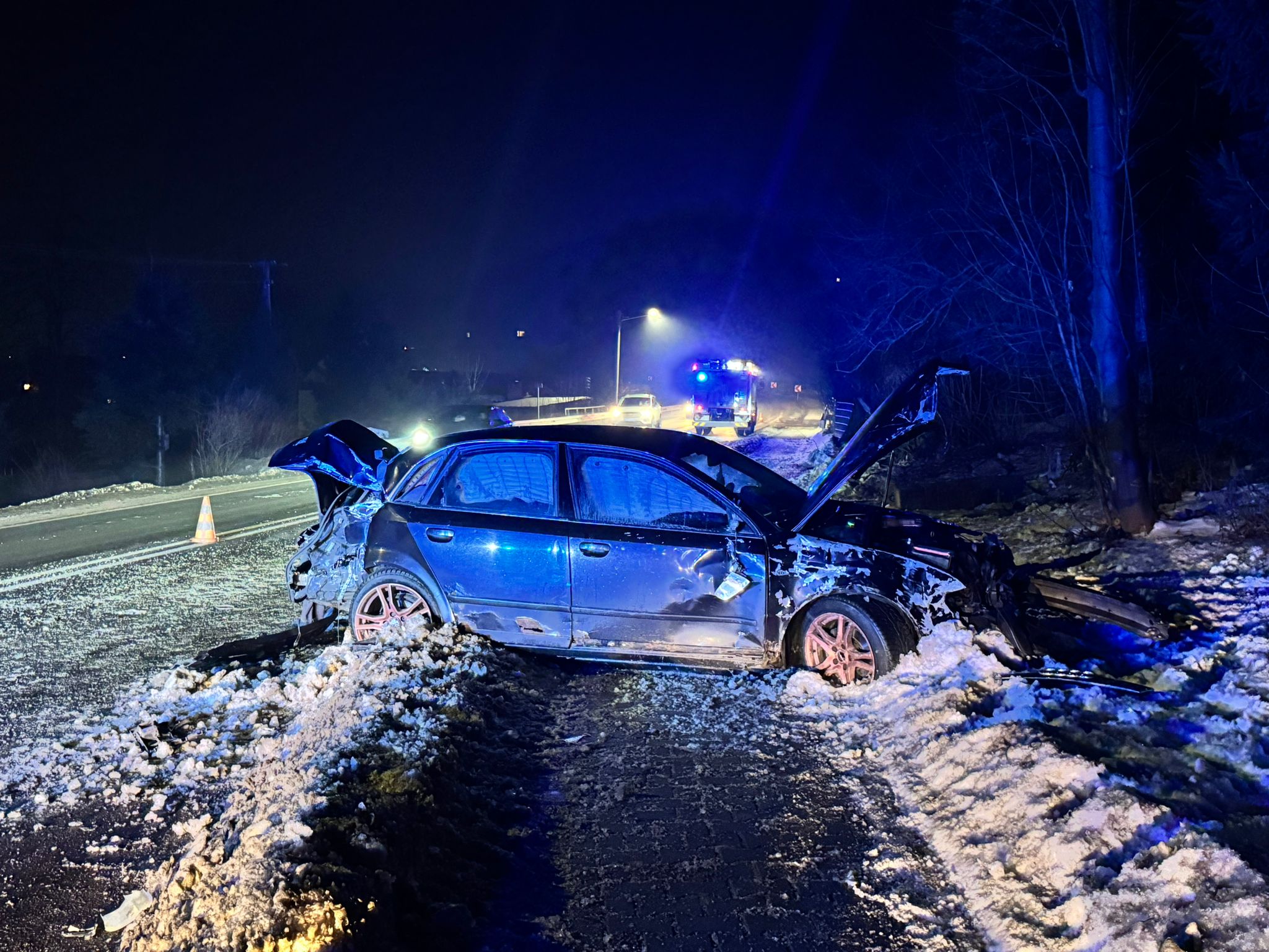 Mordarka. Stracił panowanie nad pojazdem, kierujący oddalił się z miejsca zdarzenia