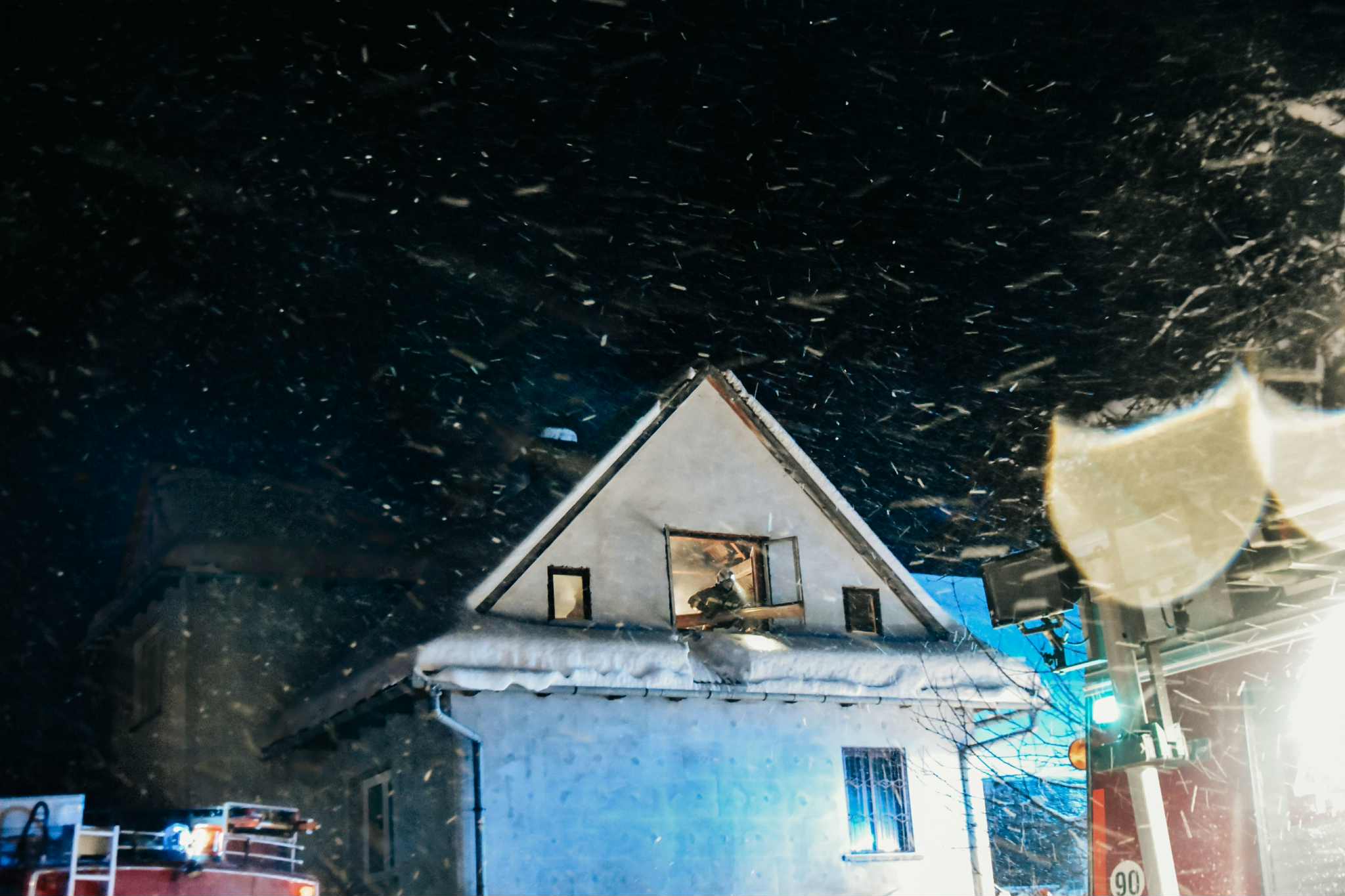 Glisne. Pożar poddasza domu jednorodzinnego