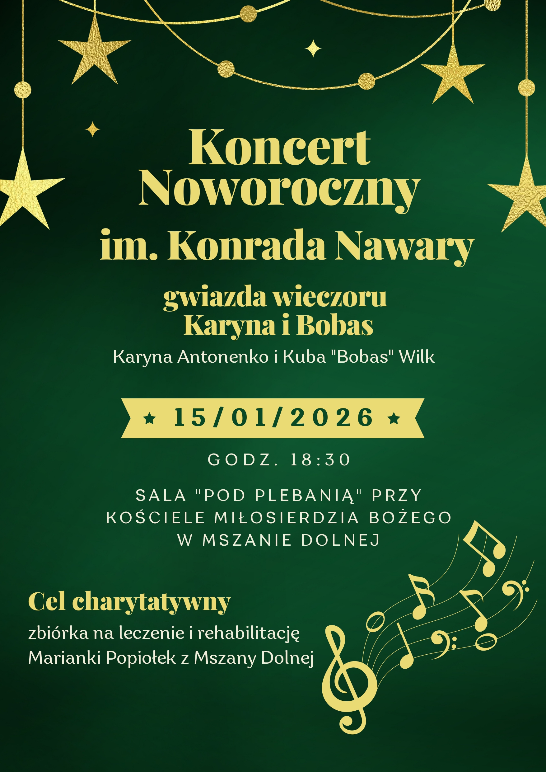 Koncert Noworoczny im. Konrada Nawary. Będzie można wesprzeć Mariankę Popiołek