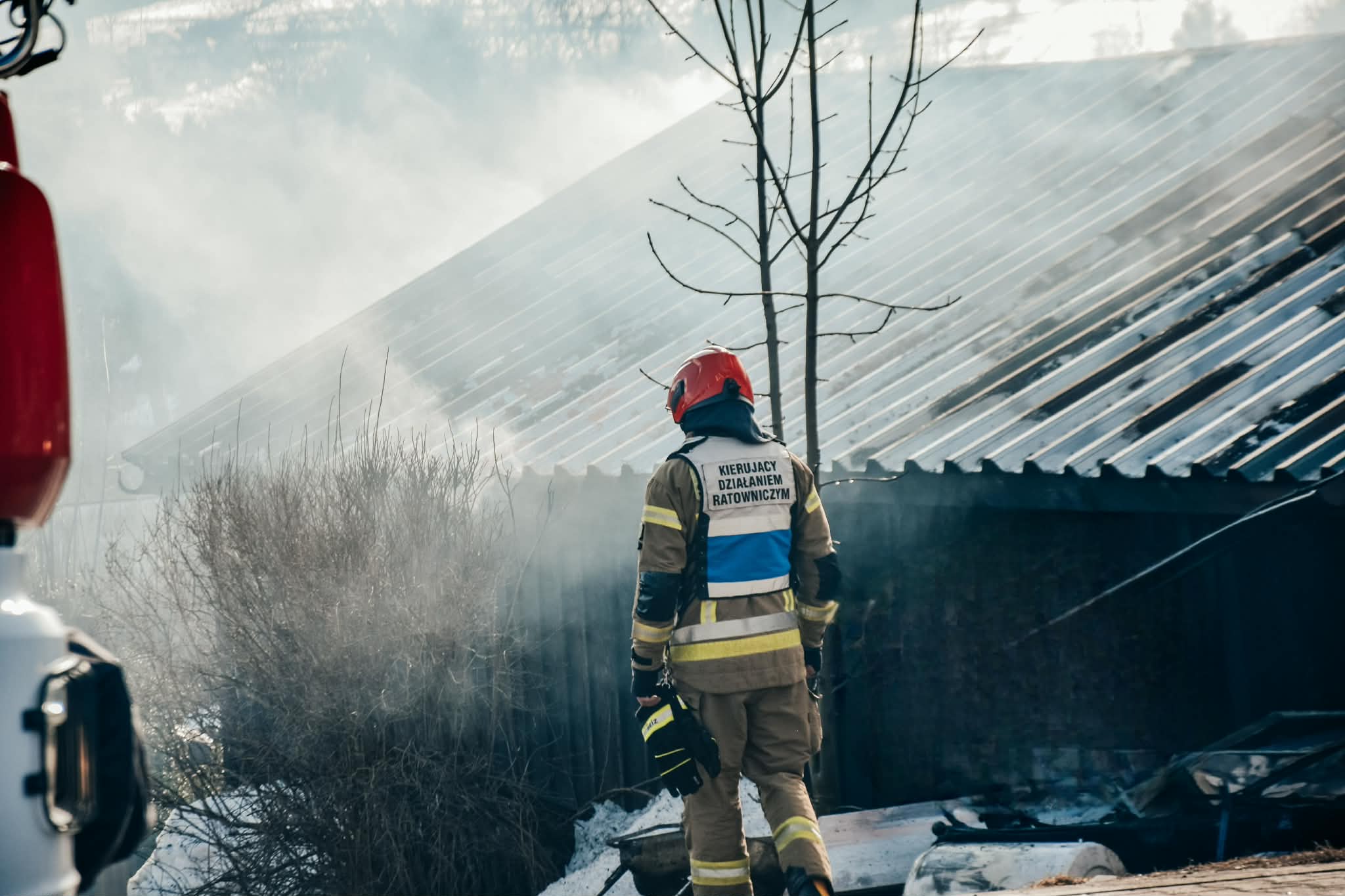 Kasina Wielka. Pożar budynku gospodarczego