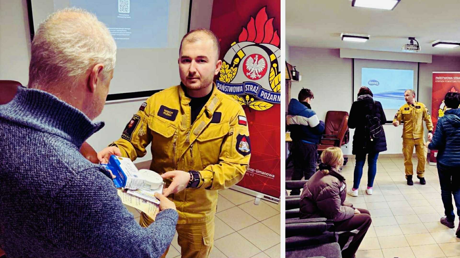 PSP w Limanowej uczestniczyła w akcji. Czujki czadu rozeszły się w błyskawicznym tempie