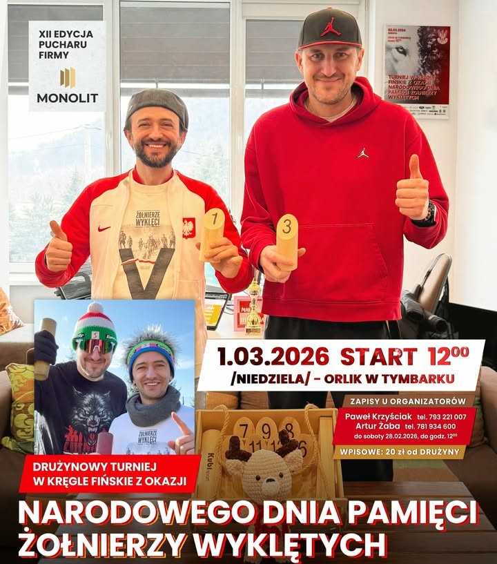 Turniej kręgli fińskich w Tymbarku. Zaproszenie do udziału