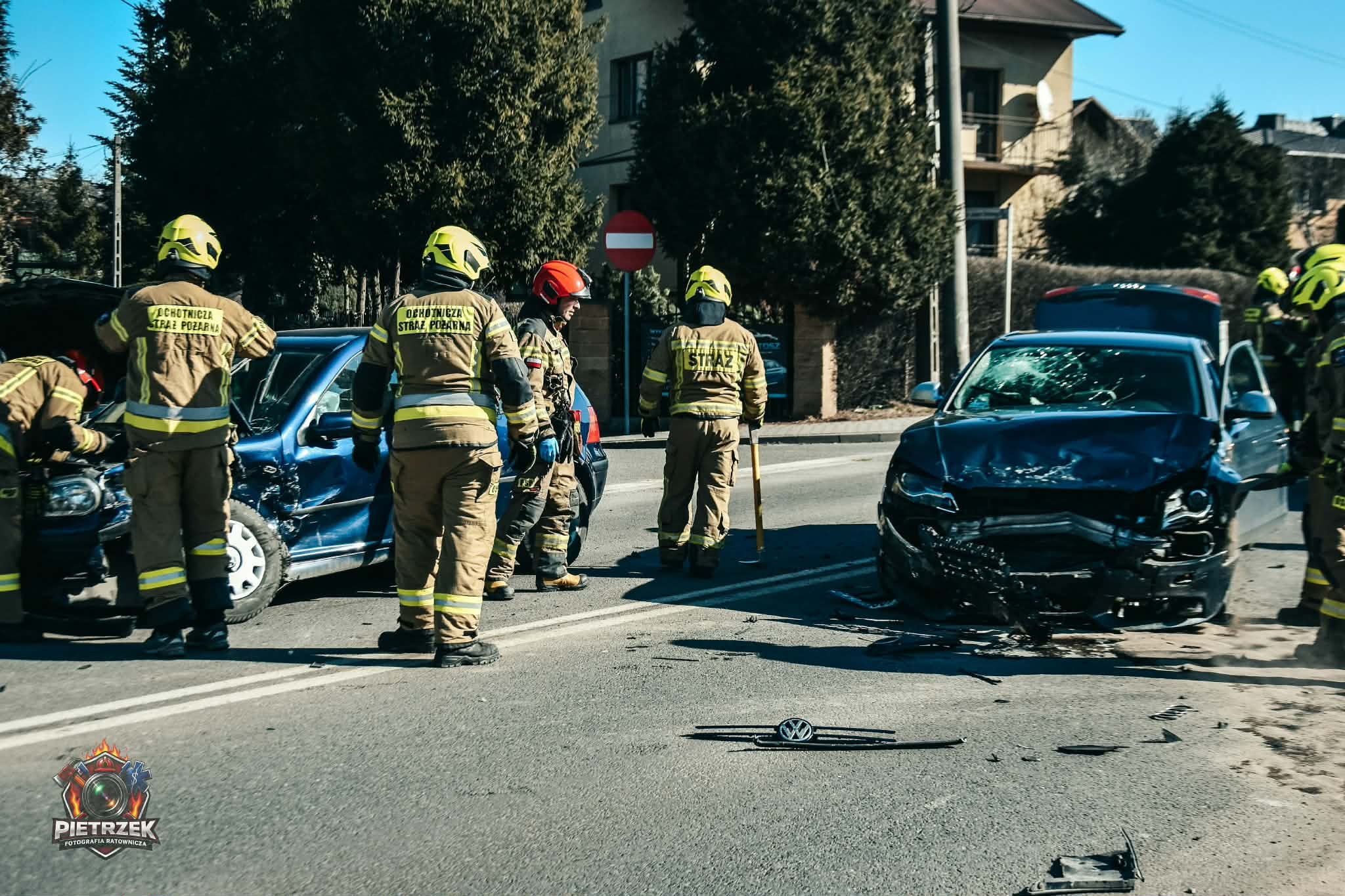 Stłuczka na ul. Kolbego w Mszanie Dolnej