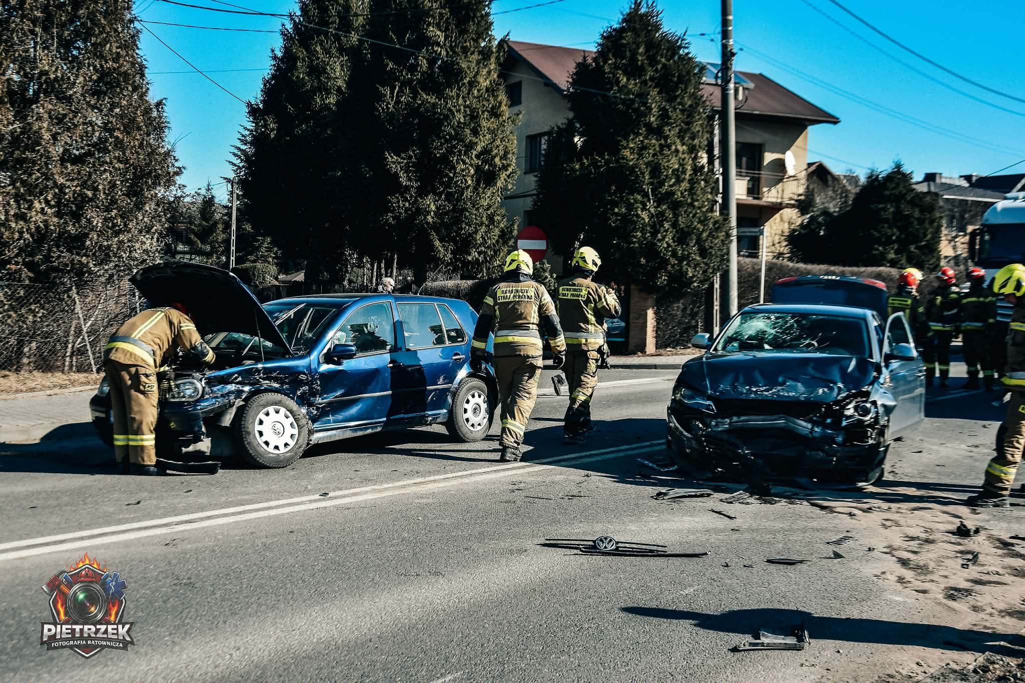 Stłuczka na ul. Kolbego w Mszanie Dolnej