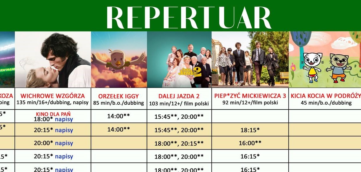 Repertuar kina „Klaps” od 13 do 26 lutego