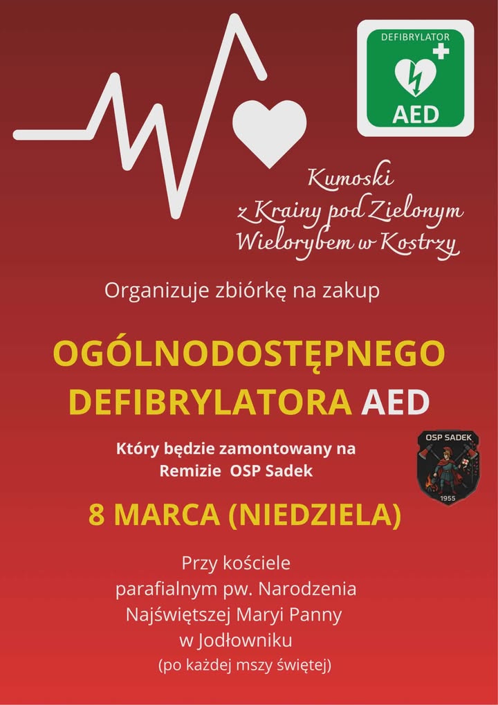 W Jodłowniku odbędzie się zbiórka środków na zakup defibrylatora AED