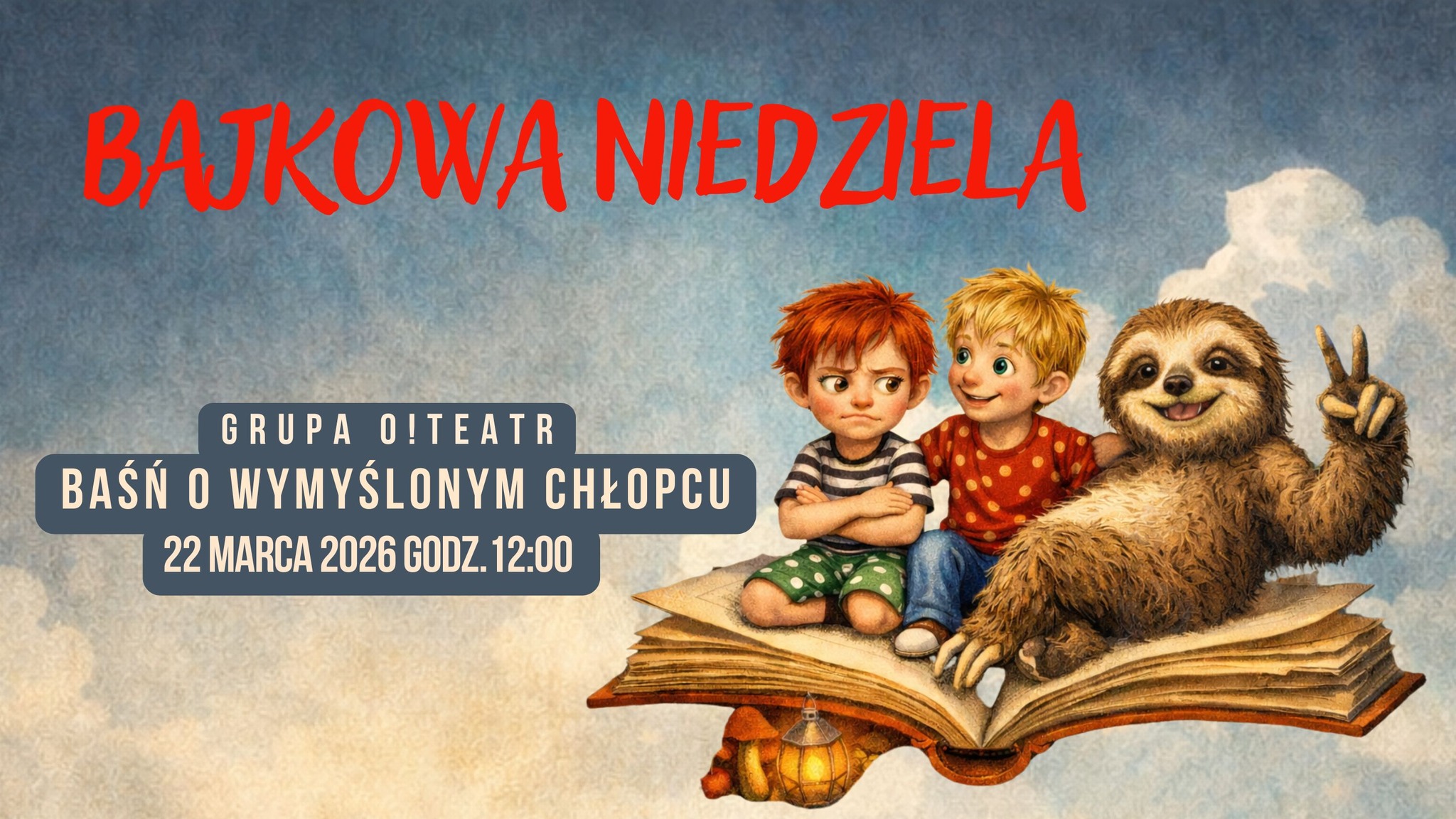 Zaproszenie na spektakl „Baśń o wymyślonym chłopcu”
