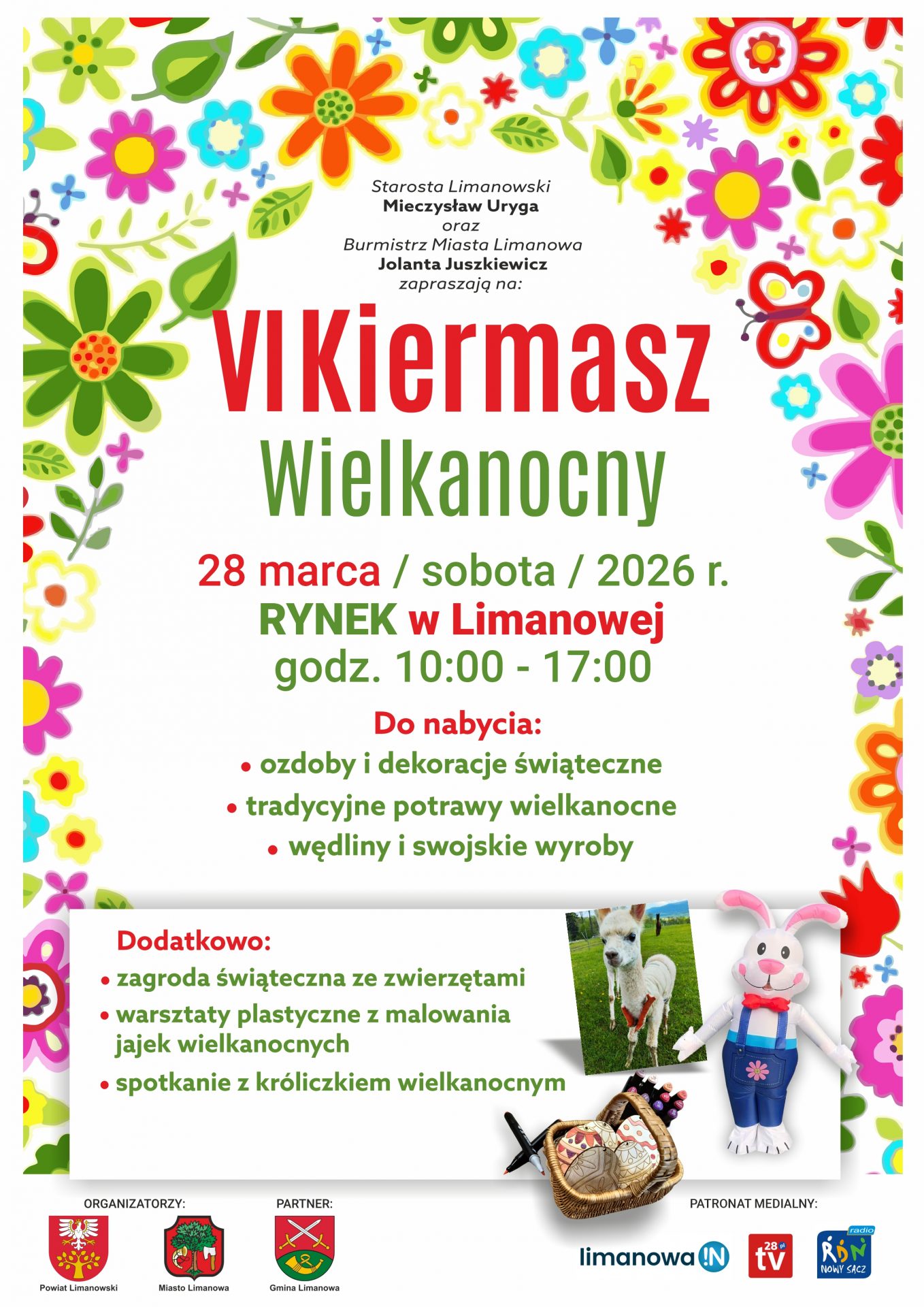 Zaproszenie na VI Kiermasz Wielkanocny w Limanowej