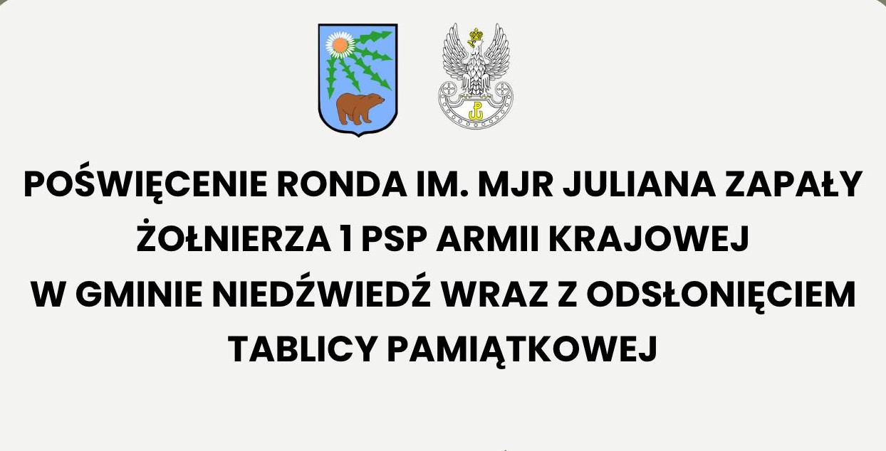 Mjr Julian Zapała „Lampart” będzie patronem ronda w Niedźwiedziu