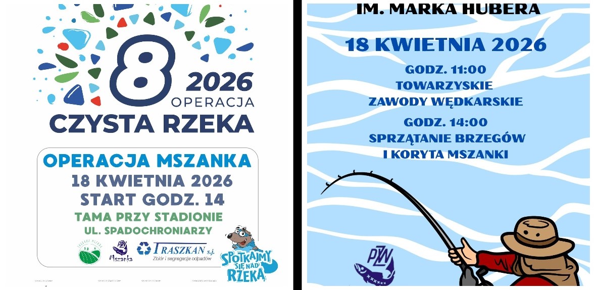 Towarzyskie zawody wędkarskie i akcja ekologiczna – zaproszenie nad Mszankę