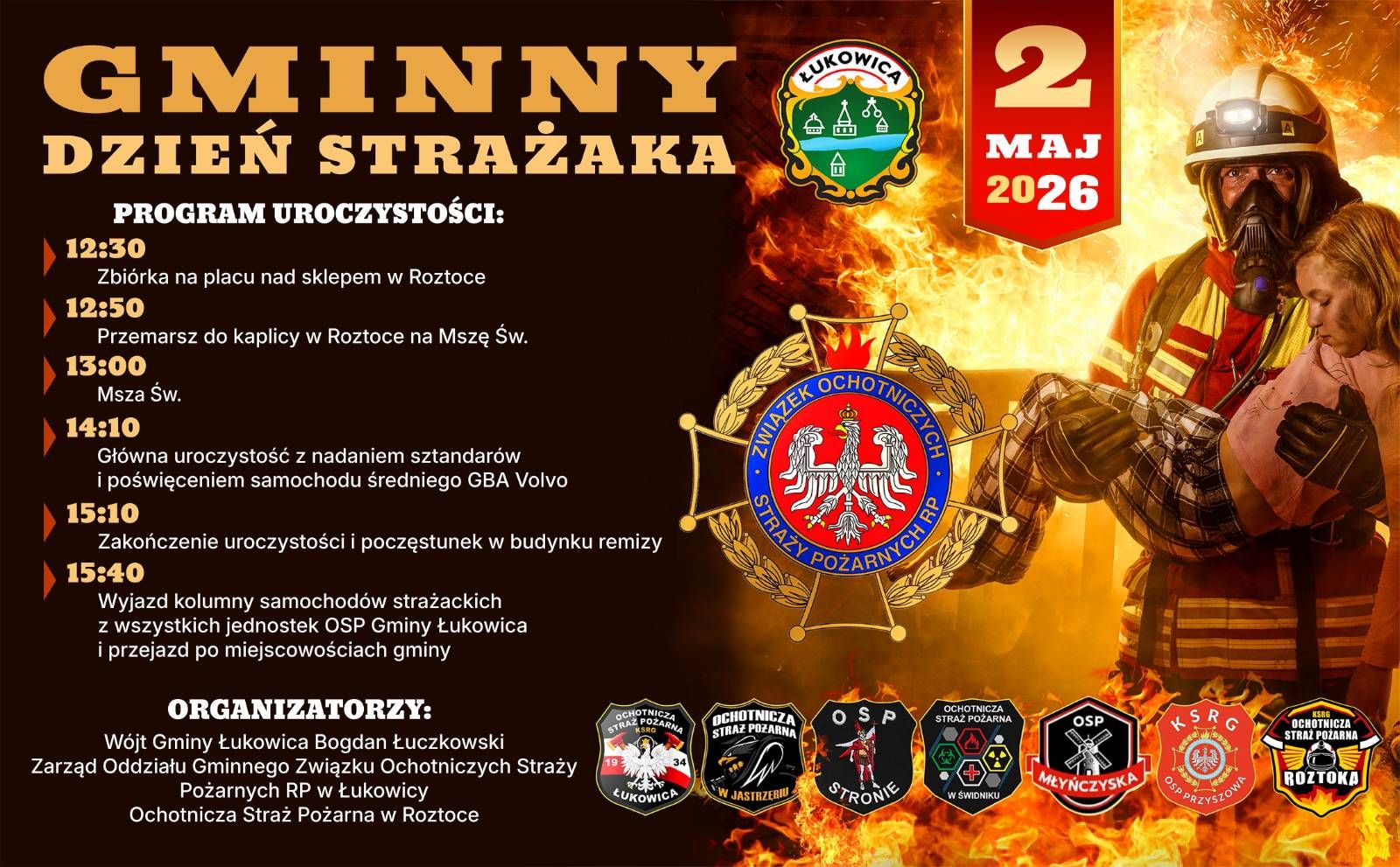 W Roztoce odbędzie się Gminny Dzień Strażaka