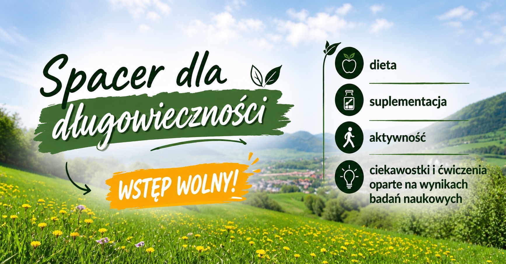 Zaproszenie na „Spacer dla długowieczności”