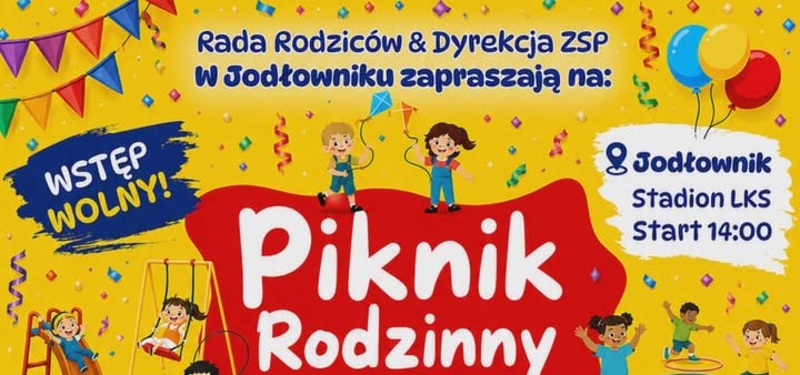 Zaproszenie na piknik rodzinny w Jodłowniku