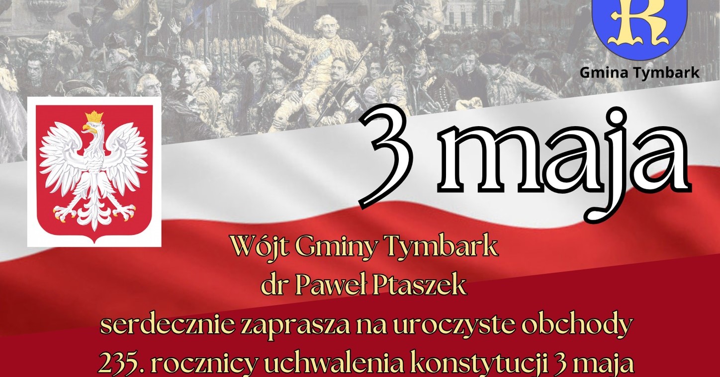 Zaproszenie na uroczystości patriotyczne w Tymbarku