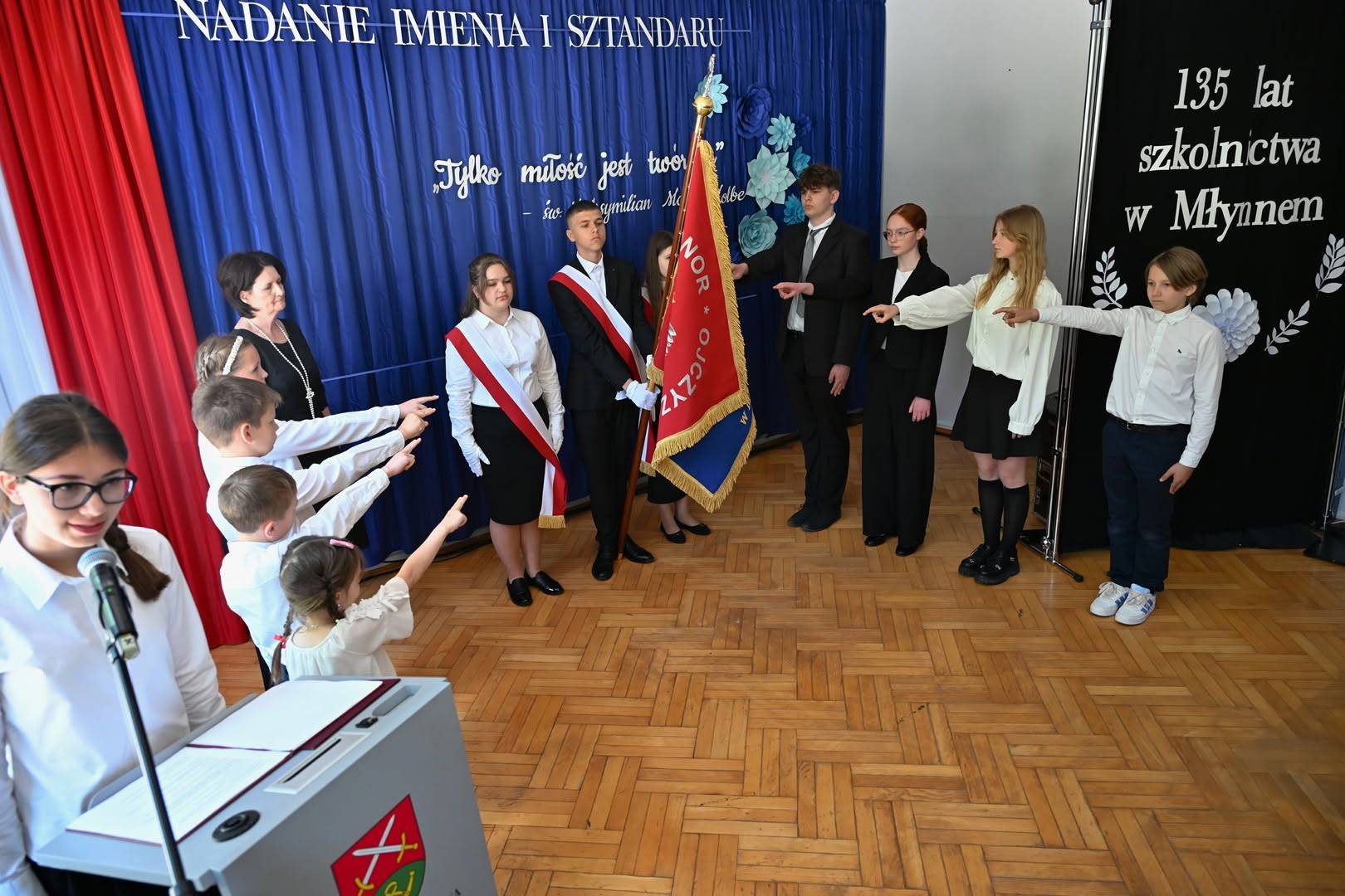 Patronem Szkoły Podstawowej w Młynnem został św. Maksymilian Maria Kolbe