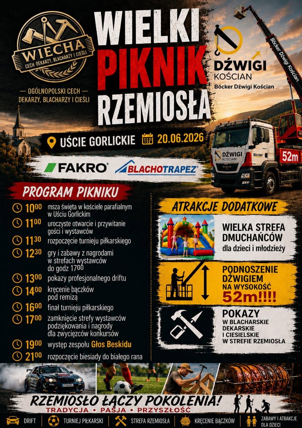 Zaproszenie na Wielki Piknik Rzemiosła do Uścia Gorlickiego