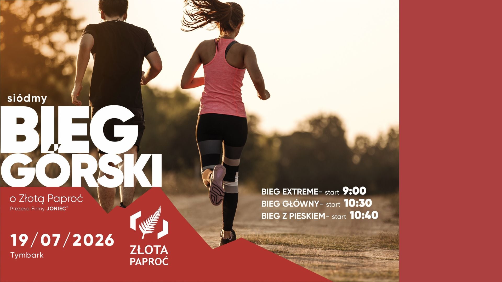 VII Bieg Górski o Złotą Paproć Prezesa Firmy JONIEC® już w lipcu w Tymbarku!