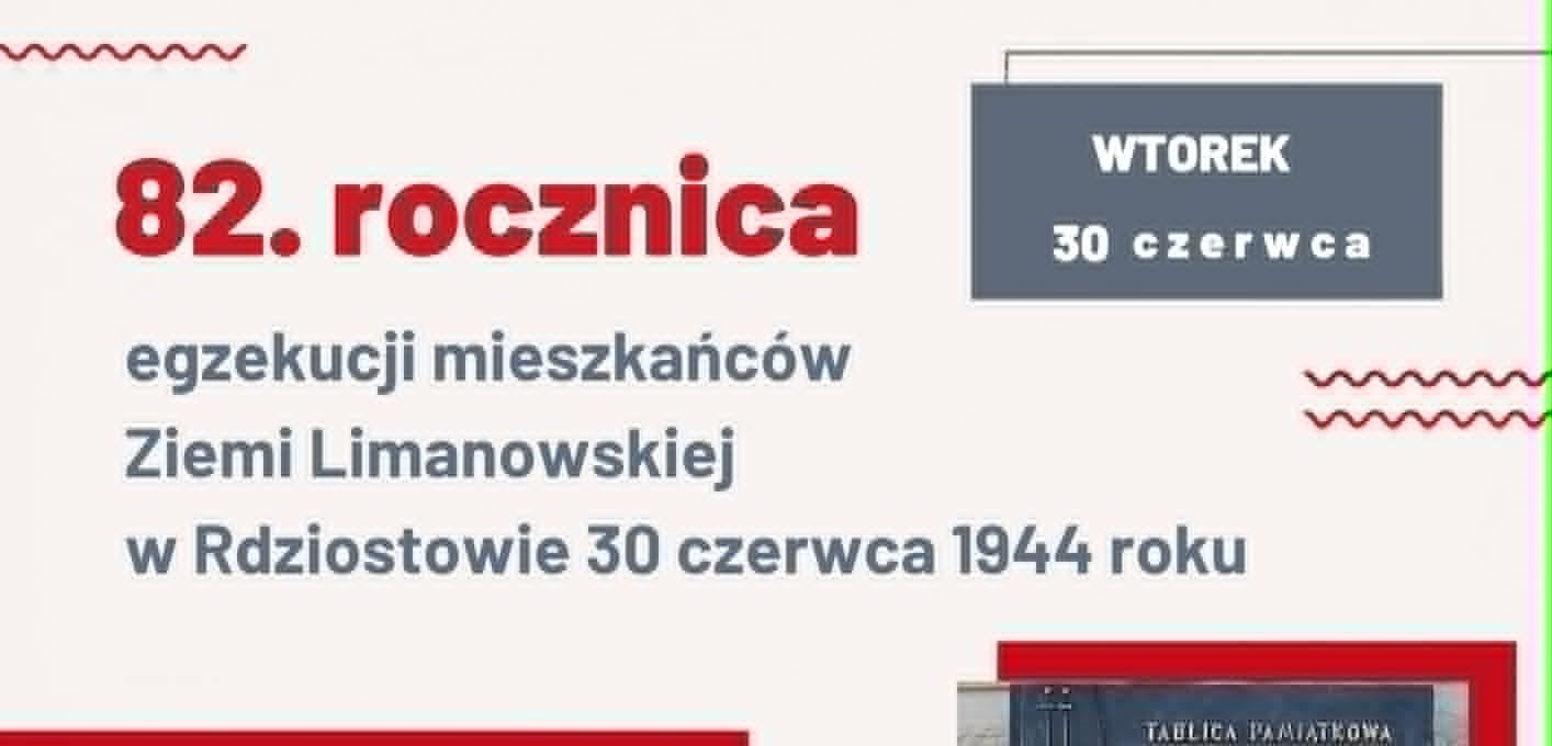 Zaproszenie na uroczystości upamiętniające ofiary egzekucji z 1944 roku