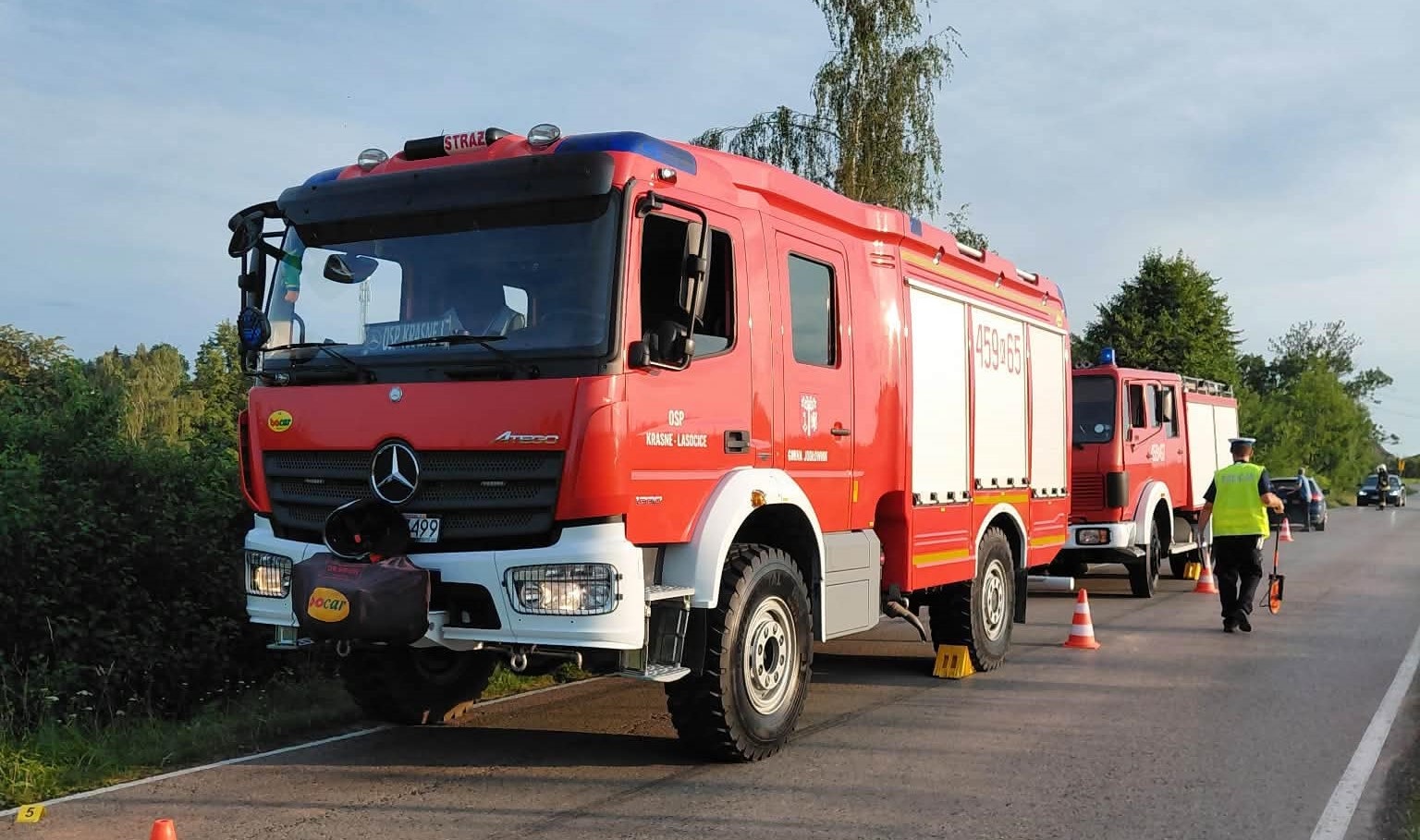 Krasne Lasocice. Zderzenie samochodu dostawczego z ciągnikeim