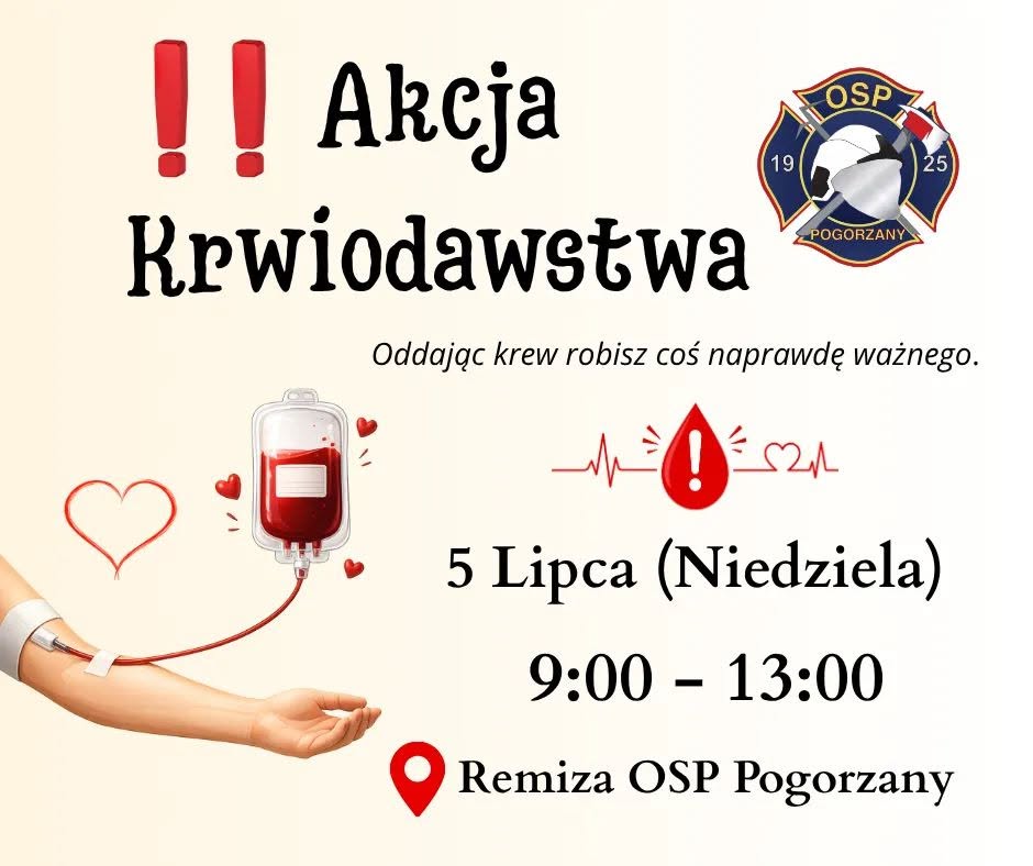 Akcja krwiodawstwa w Pogorzanach