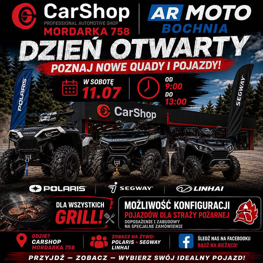 Dzień Otwarty w CarShop. Zapraszamy miłośników quadów i jazdy terenowej