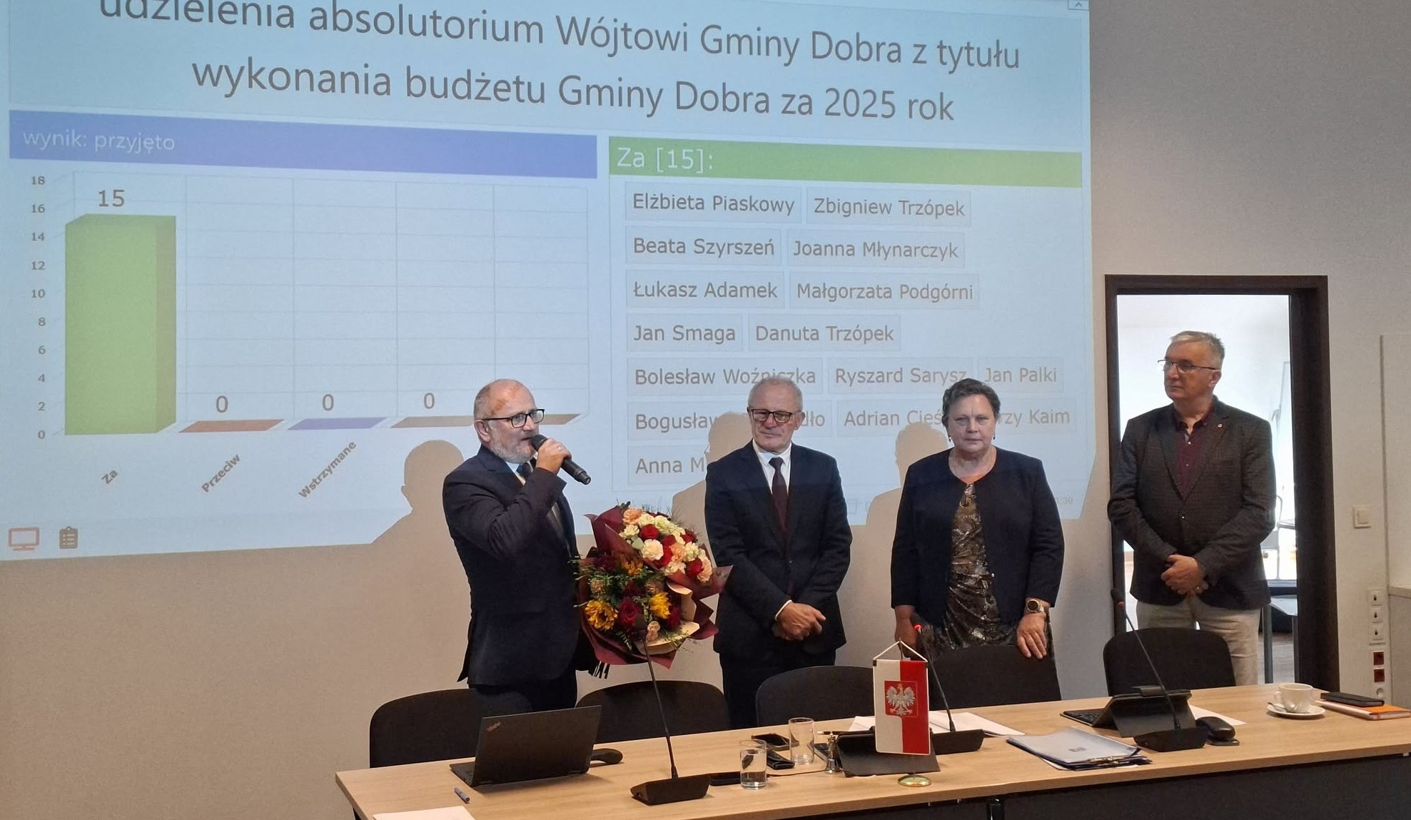 Jednogłośne wotum zaufania i absolutorium dla wójta Benedykta Węgrzyna