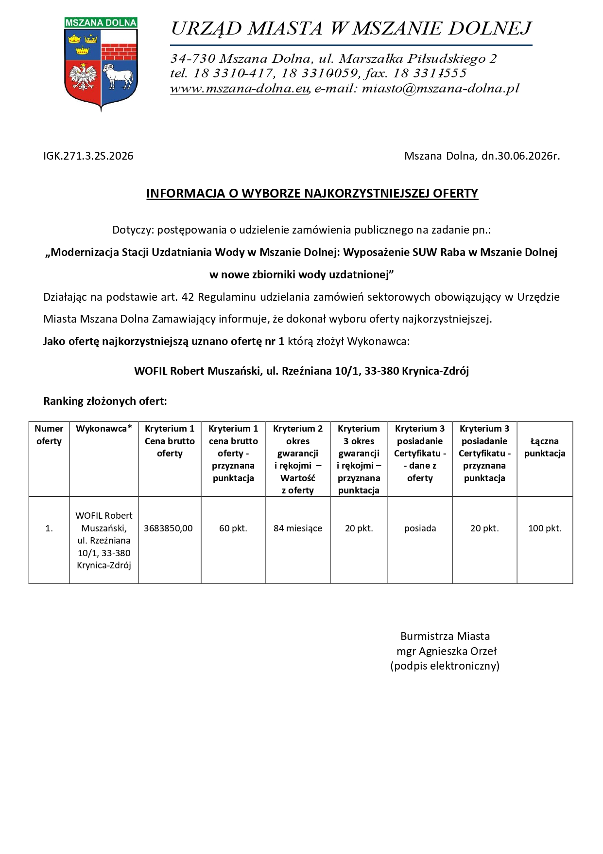Problemy z wodą w Mszanie Dolnej. Burmistrz zapewnia, iż ta sprawa to priorytet. Przetargi są rozstrzygnięte