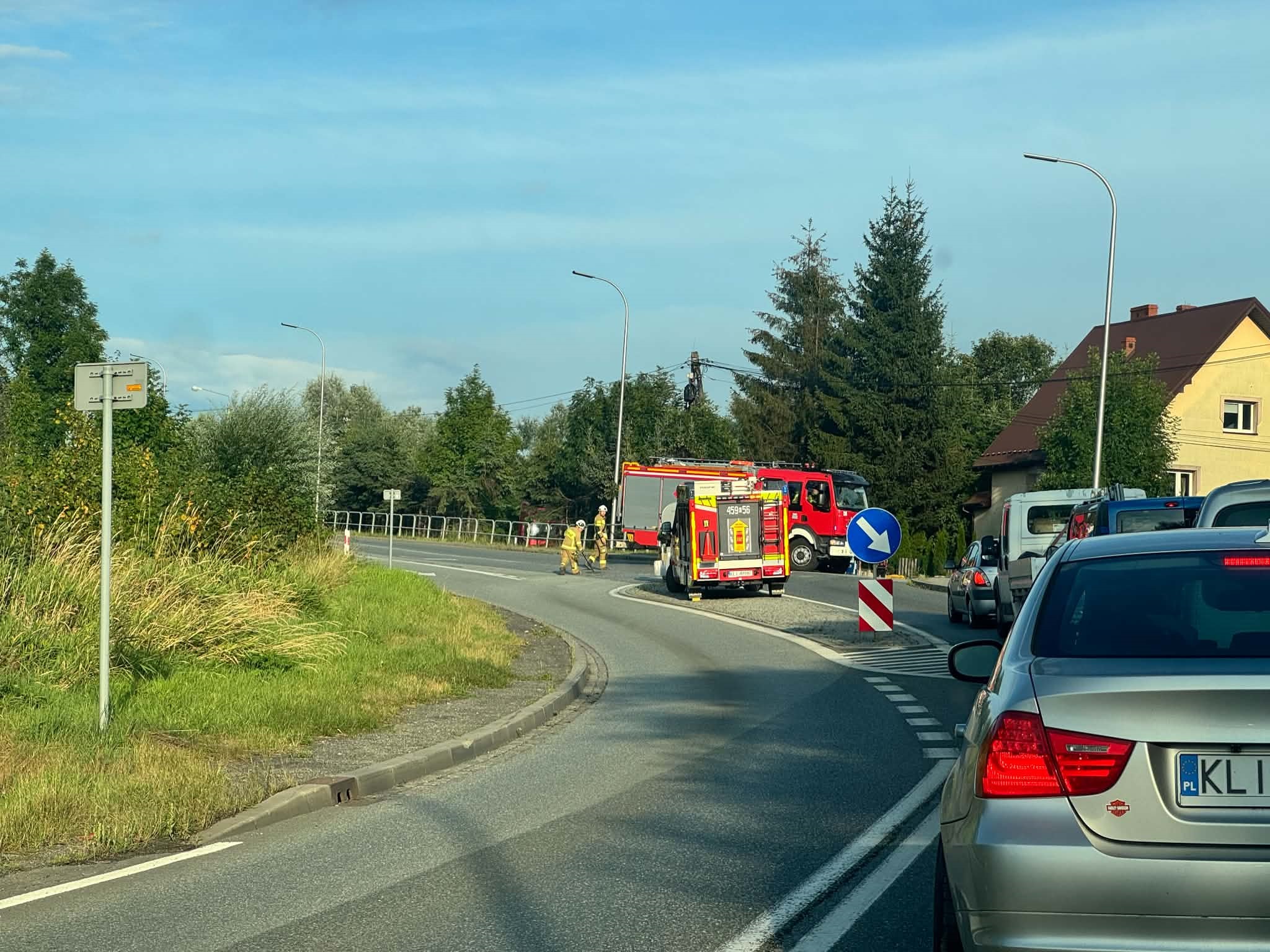 Ostatnia doba na drogach powiatu limanowskiego i dwie kolizje