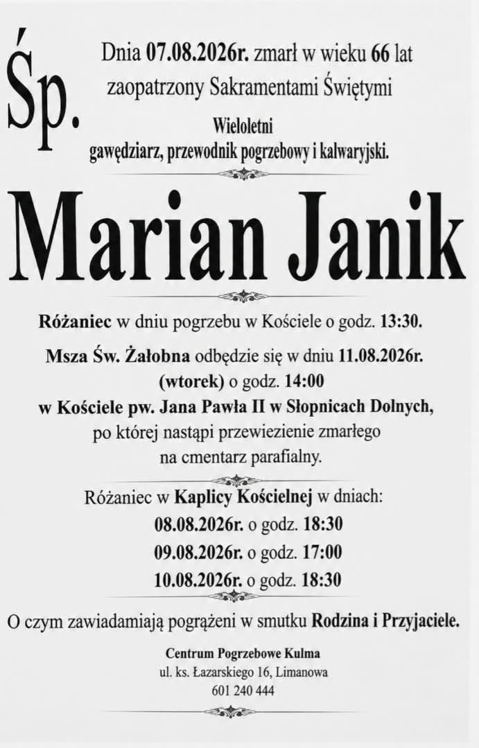 Zmarł Marian Janik. Ceniony gawędziarz i przewodnik kalwaryjski